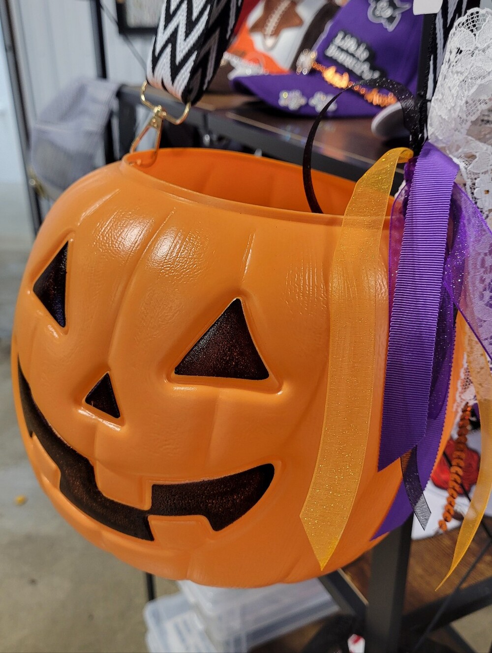 Hand Made Pumpkin Trick-or-Treat Bucket Purse